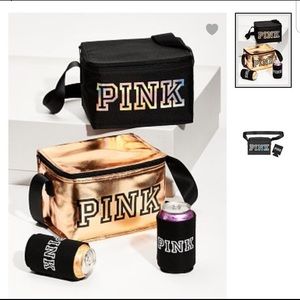 VS PINK cooler with coozie BLACK